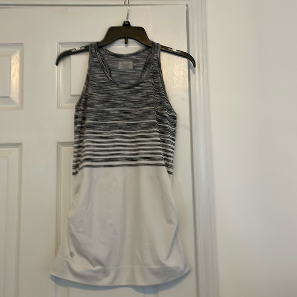 Athleta Sz. M white and gray tank top